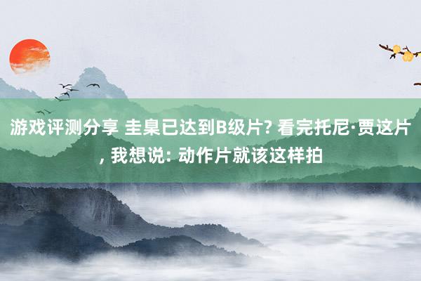 游戏评测分享 圭臬已达到B级片? 看完托尼·贾这片, 我想说: 动作片就该这样拍