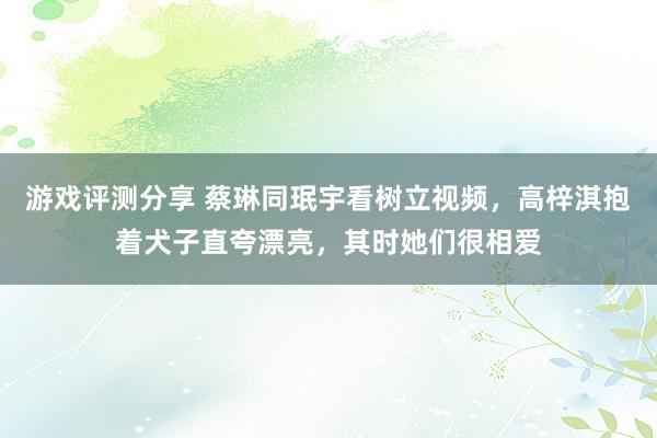 游戏评测分享 蔡琳同珉宇看树立视频，高梓淇抱着犬子直夸漂亮，其时她们很相爱