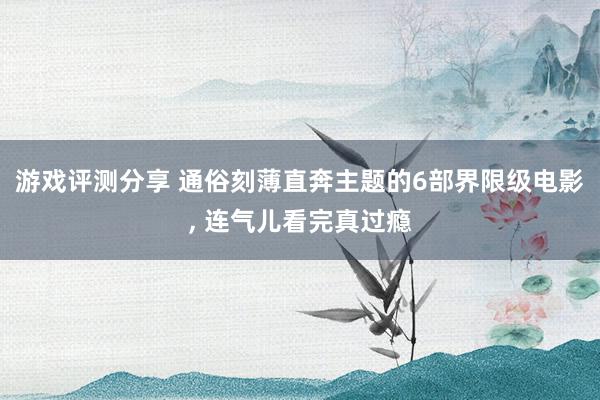 游戏评测分享 通俗刻薄直奔主题的6部界限级电影, 连气儿看完真过瘾